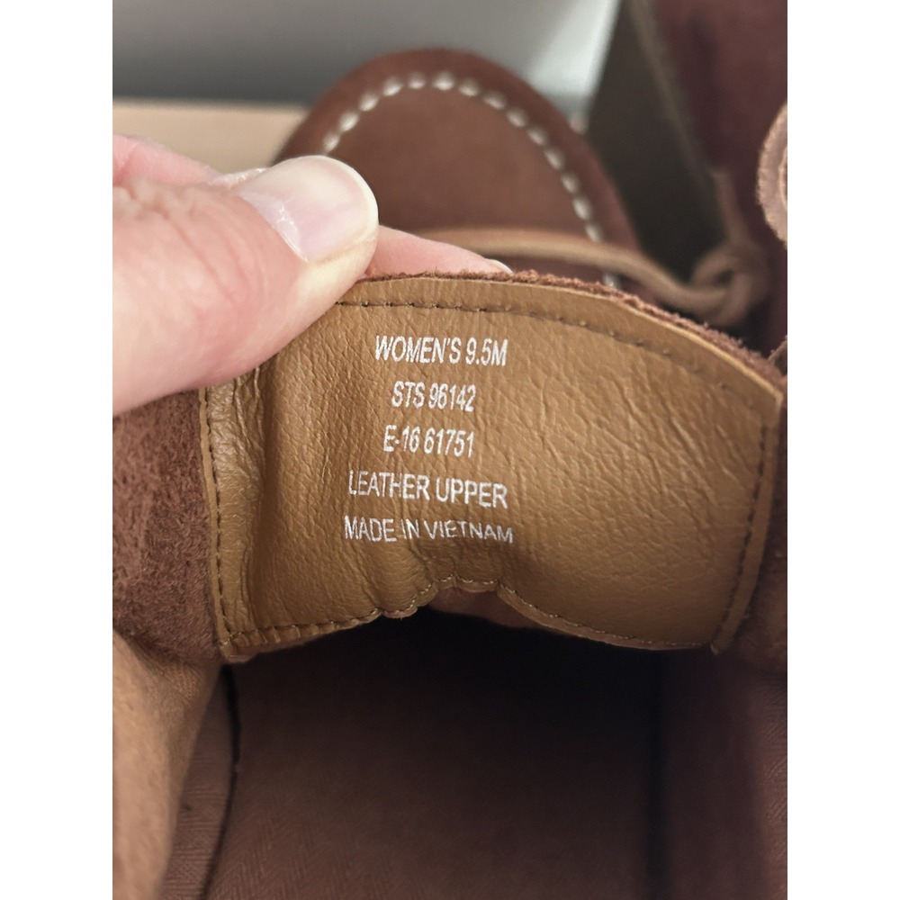 SPERRY Stella Keel Brown Suede Leather Lace-up Bootie Wedge‎ Heel Shoes Size 9.5 - Picture 9 of 9